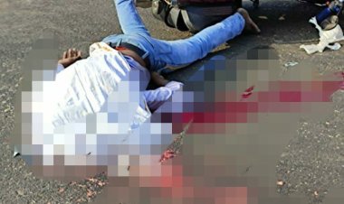 ट्रक दुचाकीच्या अपघातात एक जण ठार दोन जखमी