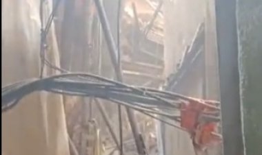 पाच माजली ईमारत कोसळली बचावकार्य सुरु