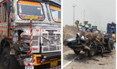 ट्रक आणि क्रुझरचा भीषण अपघात