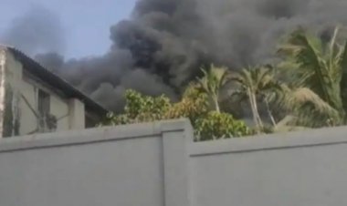 रबर  कंपनीला भीषण आग