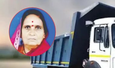 वाळूच्या हायवा ने महिलेला चिरडले