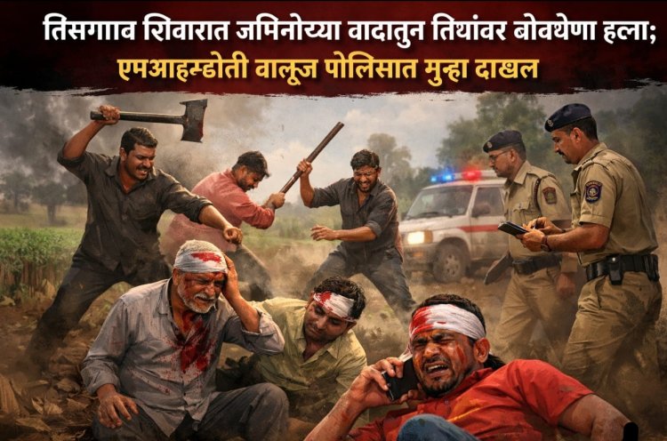 जमिनीच्या वादातून तिघांवर जीवघेणा हल्ला